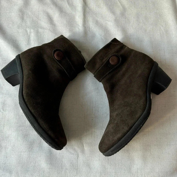 Vintage Henri Pierre Suede Leather Boots Warm Sherpa Fur lined size 8 - Picture 4 of 11